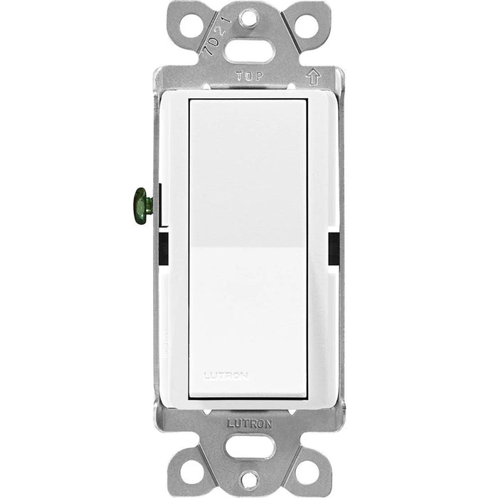 Lutron Claro Single Pole/3-Way, On/Off Rocker Switch, 15A, Satin Finish, SC-3PS-SW, Snow White