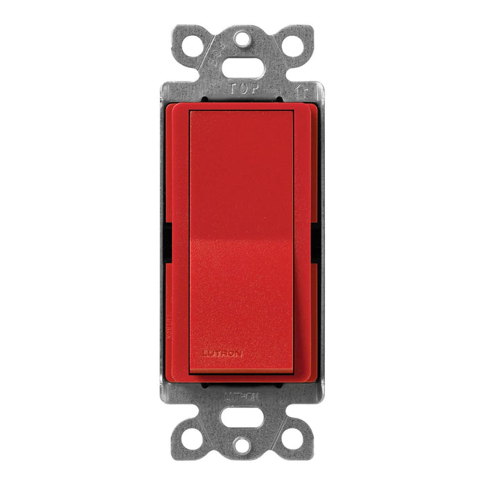 Lutron Claro 15 Amp, Single-Pole On/Off Rocker Switch, Signal Red