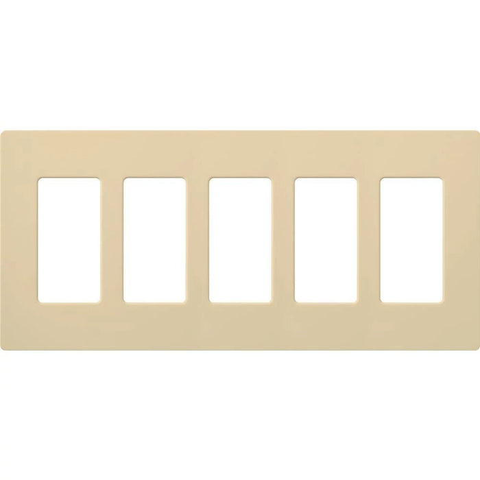 Claro Wallplate, Satin Finish, Five-gang in taupe