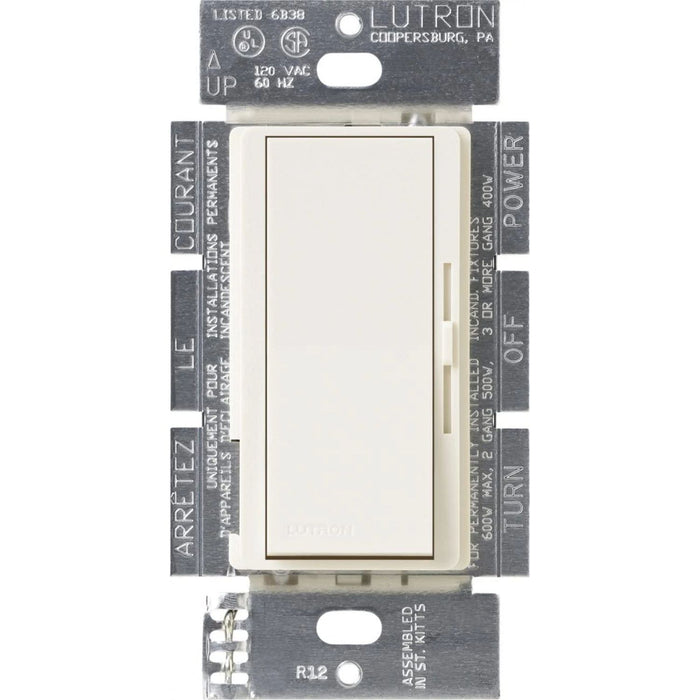 Diva Dimmer - Satin Finish, Incandescent/Halogen, Single-pole, 120V/1000W in biscuit