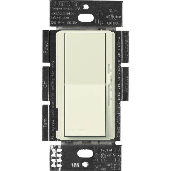 Lutron Diva 3-Speed Fan Control and Light Switch, Single-Pole/3-Way, 1.5A Fan/1A LED, Biscuit