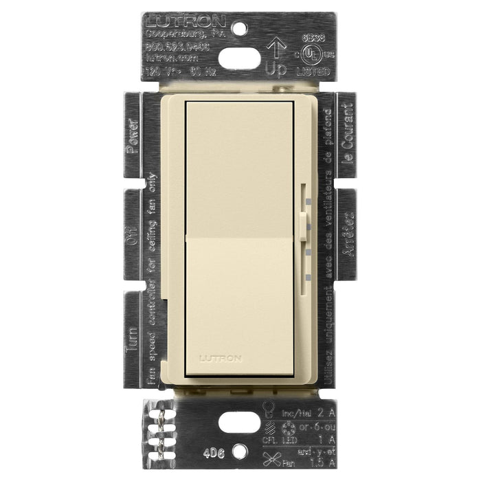 Lutron Diva 3-Speed Fan Control and Light Switch, Single-Pole/3-Way, 1.5A Fan/1A LED, Sand