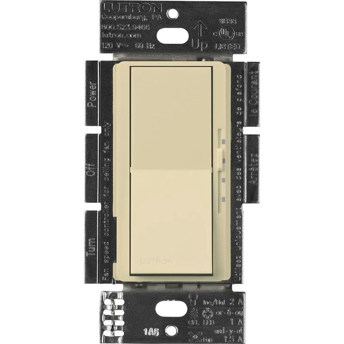 Lutron Diva 3-Speed Fan & Light Control - Wallplate Included | DVFSQ-LFH-XX-C