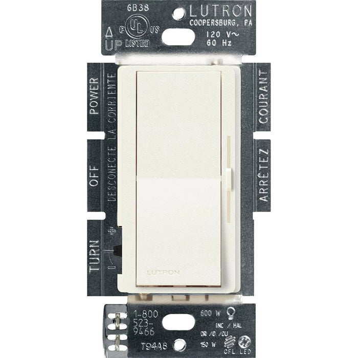 Diva LED+ Dimmer - Satin Finish,  LED, Incandescent/Halogen, 3-way/single-pole, 150W LED or 600W inc/hal in biscuit
