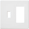 Lutron Fassada 2-Gang Wall Plate - 1 Traditional & 1 Designer Opening | FG-2-TD