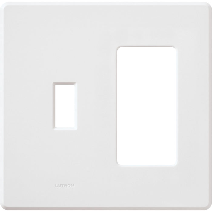 Lutron Fassada 2-Gang Wall Plate - 1 Traditional & 1 Designer Opening | FG-2-TD