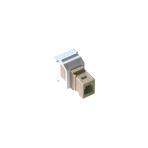Lutron Fiber Jack - MT-RJ Feed Through | CON-1F-MTRJ-WH