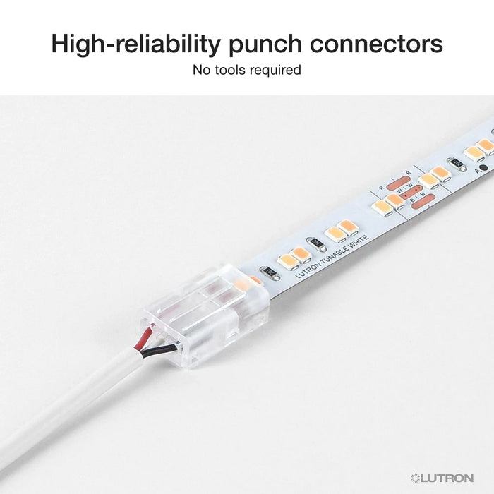 Lutron Lumaris tunable white tape light wiring detail, SKU LU-WK1-TW