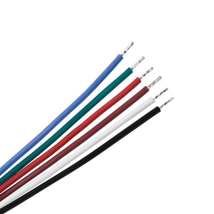 Lutron Lumaris 6-conductor 22 AWG wire 50 ft spool for RGB + tunable white tape light, SKU LU-WK1-6W