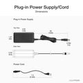 Lutron Lumaris plug-in power supply with wireless controller system diagram, SKU T120-24DC-15