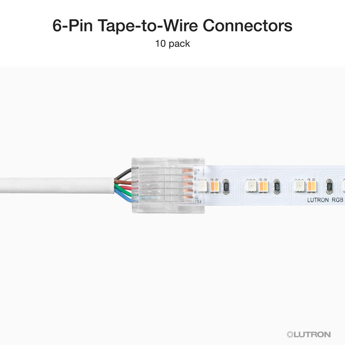 Lutron Lumaris RGB + tunable white connector installation detail, SKU LU-CK1-6W
