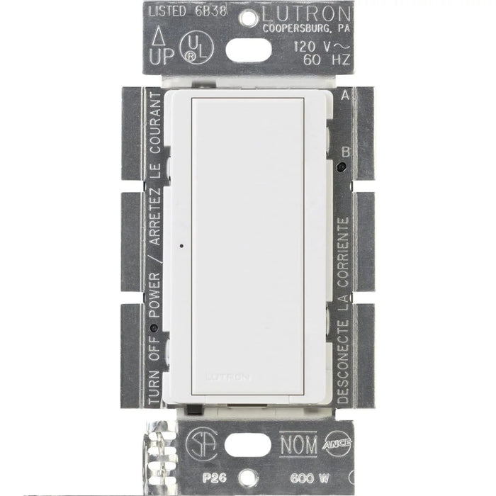 Maestro Switch - Gloss Finish, Incandescent/Halogen, Magnetic Low-Voltage, Electronic Low-Voltage, Fluorescent, Multi-location/single-pole, 120V/8A in white
