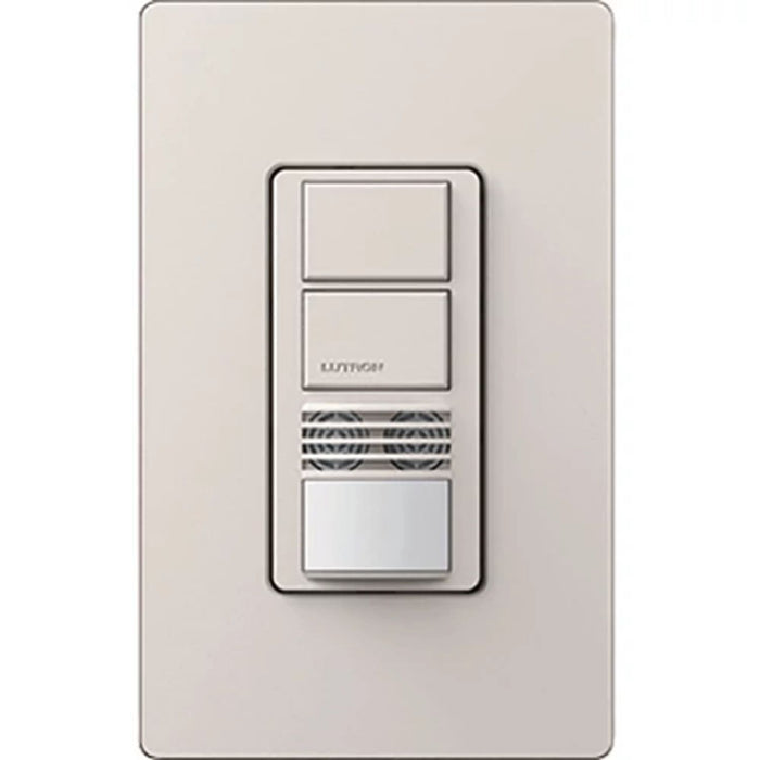 Maestro Dual Technology (Dual Tech), partial-on occupancy sensor switch, applies exclusive XCT Technology for minor and fine motion detection. Meets Title 24 requirements for multi-level lighting in taupe