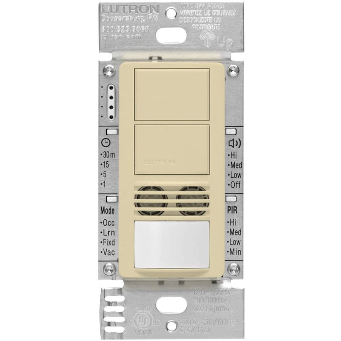 Maestro Dual Technology (Dual Tech), partial-on occupancy sensor switch, applies exclusive XCT Technology for minor and fine motion detection. Meets Title 24 requirements for multi-level lighting in ivory