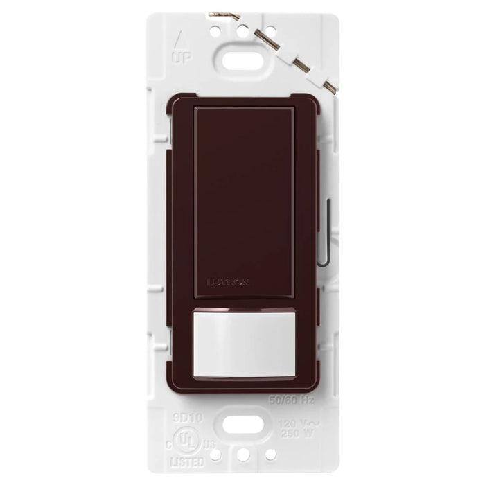 Lutron Maestro Motion Sensor Switch, No Neutral Required, 150W LED, Single Pole, Brown