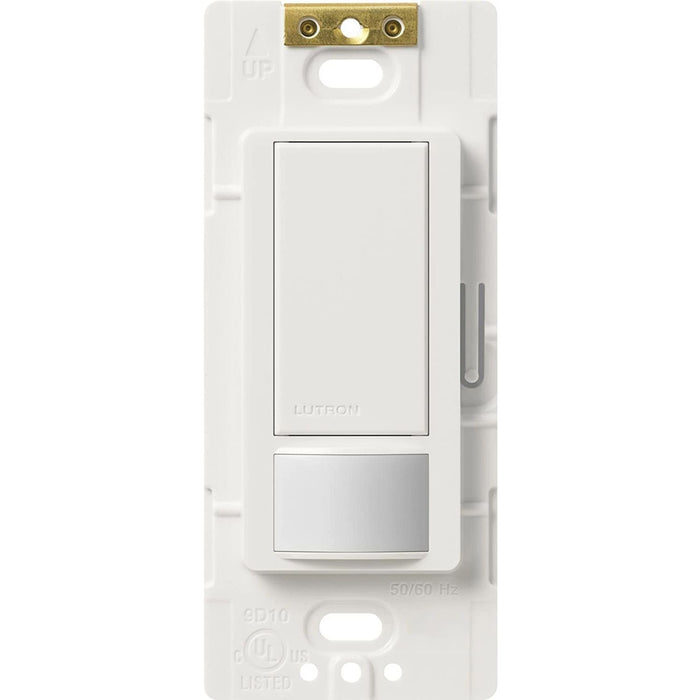 Lutron Maestro Motion Sensor Switch, Vacancy Only, Ground or Neutral Required, 2A Lighting, 120V, Single Pole, MS-VPS2-SW, Snow White