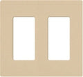 Nova T Wallplate Kit, 2-gang, small, small openings, fins broken, beige
