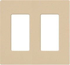 Nova T Wallplate Kit, 2-gang, small, small openings, fins broken, beige