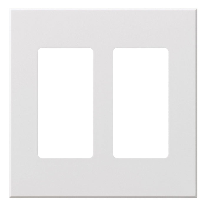 Lutron Nova T 2-Gang Wall Plate Fits 2 Keypad or Accessory Inserts - Fins Broken (FB) | NT-R3R3-FB