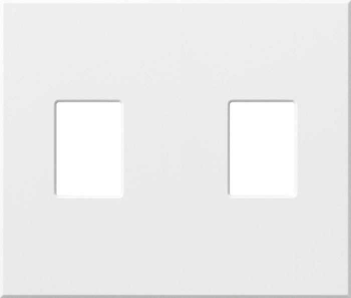 Lutron Nova T 2-Gang Wall Plate Fits 2 Small Vareo Controls - No Fins Broken (NFB) Full-Capacity Configuration | NT-OO-NFB