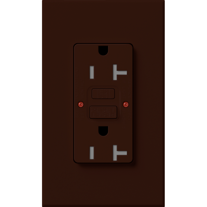 Lutron Nova T 20A Self-Testing GFCI Receptacle - Tamper-Resistant | NTR-20-GFST