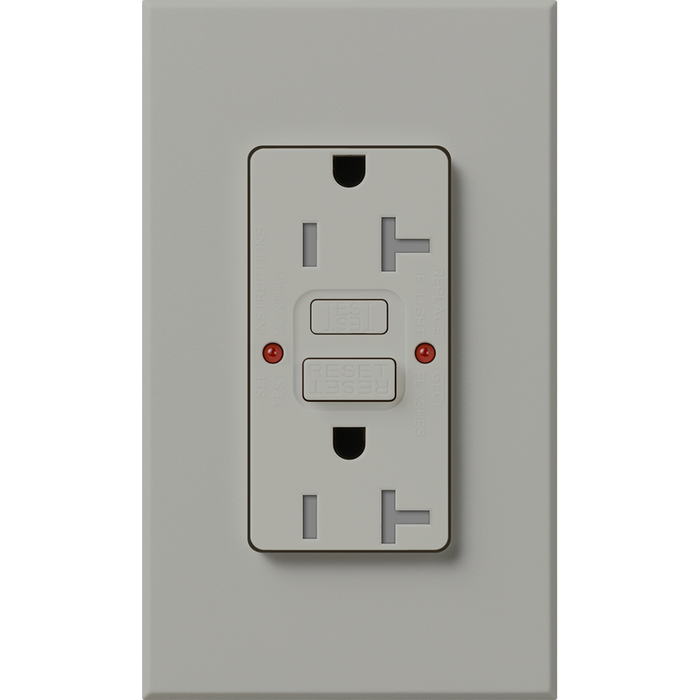 Lutron Nova T 20A Self-Testing GFCI Receptacle - Tamper-Resistant | NTR-20-GFST