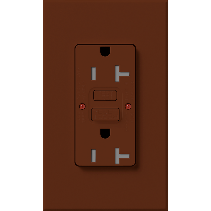 Lutron Nova T 20A Self-Testing GFCI Receptacle - Tamper-Resistant | NTR-20-GFST
