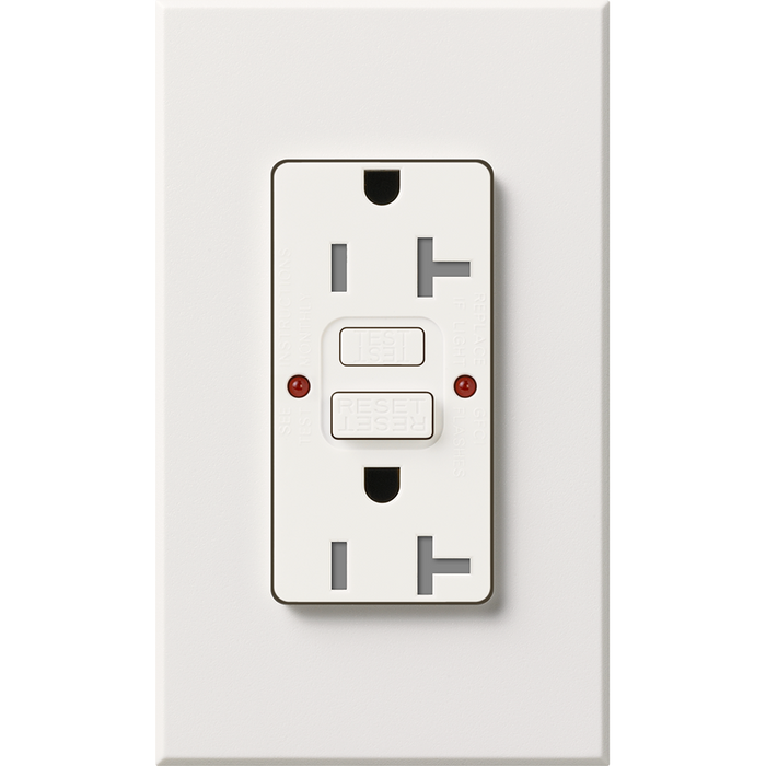 Lutron Nova T 20A Self-Testing GFCI Receptacle - Tamper-Resistant | NTR-20-GFST