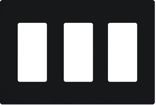 Lutron Nova T* 3-Gang Wall Plate Fits 3 Keypad or Accessory Inserts - Fins Broken (FB) | NT-R3R3R3-FB