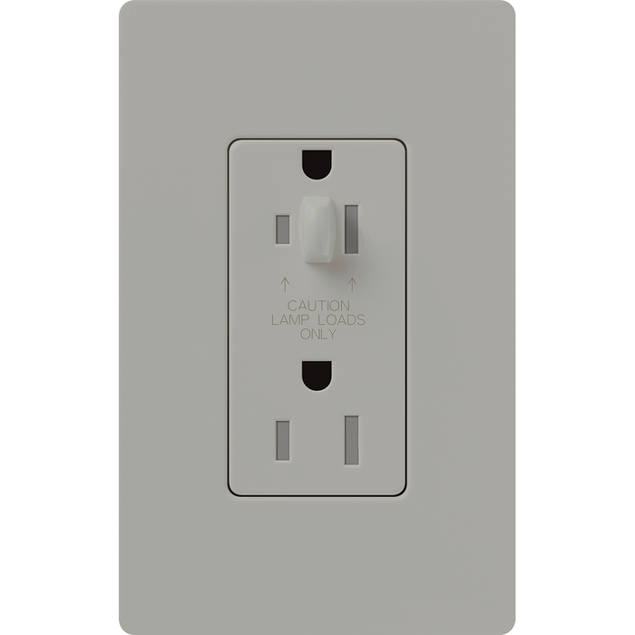 Lutron Nova T Architectural 15A Half-Dimming Tamper-Resistant Receptacle | NTR-15-HDTR