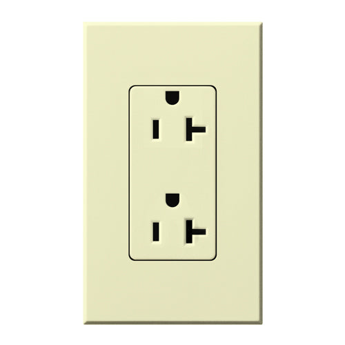 Lutron Nova T Architectural 20A Tamper-Resistant Duplex Receptacle (Wall Plate Included) | NTR-20-TR