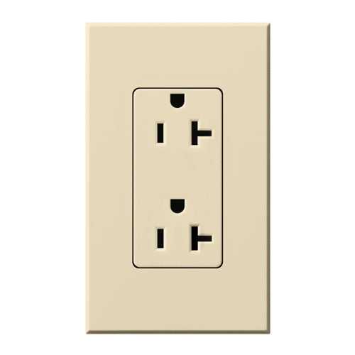 Lutron Nova T Architectural 20A Tamper-Resistant Duplex Receptacle (Wall Plate Included) | NTR-20-TR