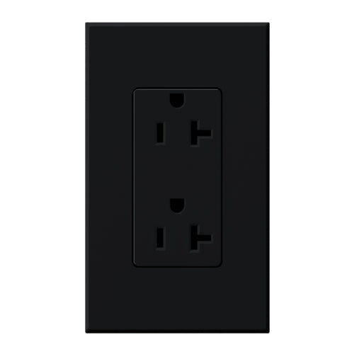 Lutron Nova T Architectural 20A Tamper-Resistant Duplex Receptacle (Wall Plate Included) | NTR-20-TR