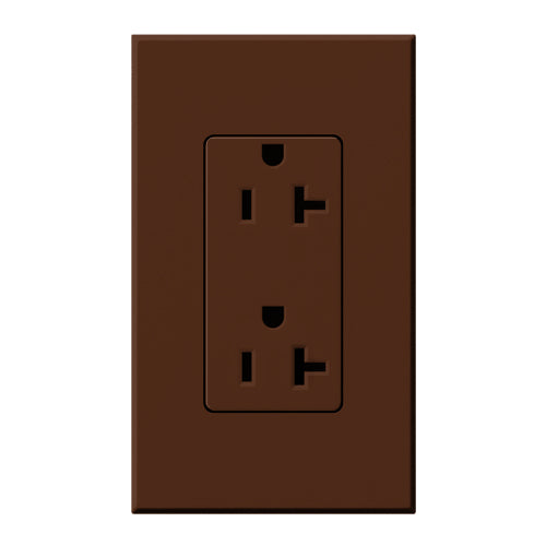 Lutron Nova T Architectural 20A Tamper-Resistant Duplex Receptacle (Wall Plate Included) | NTR-20-TR