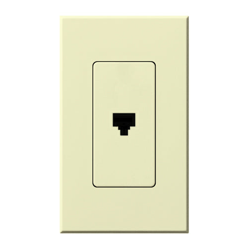 Lutron Nova T Architectural Telephone Jack - 6-Conductor RJ11 | NT-PJ