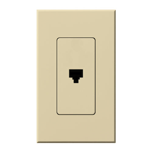 Lutron Nova T Architectural Telephone Jack - 6-Conductor RJ11 | NT-PJ