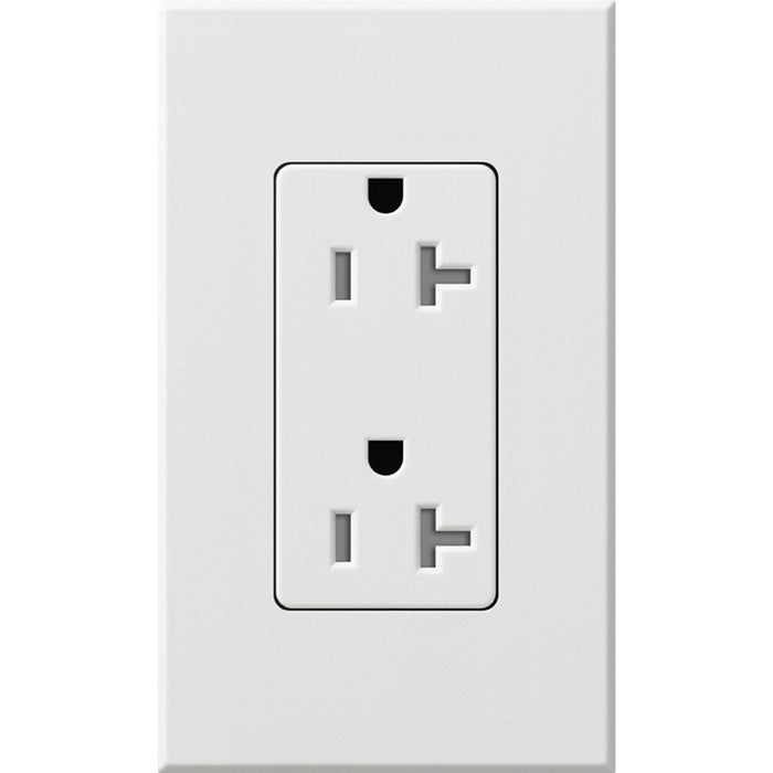 Lutron Nova T Duplex 20A Receptacle 125V- Architectural Matte Finish | NTR-20