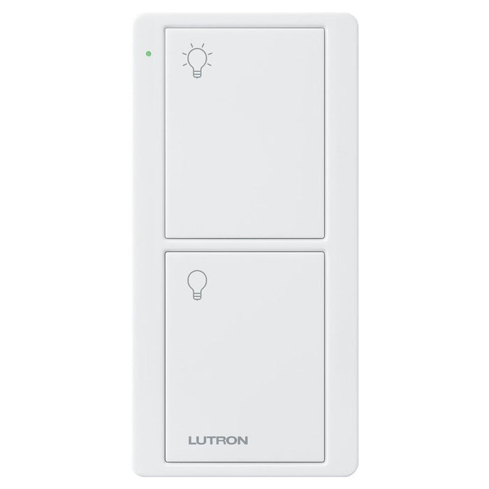 Lutron 2-Button Pico Smart Remote, with Light Icons - White