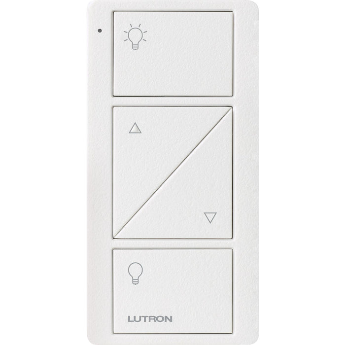 Lutron 2-Button with Raise/Lower, Pico Smart Remote, with Light Icons,PJ2-2BRL-TSW-L01, Snow White