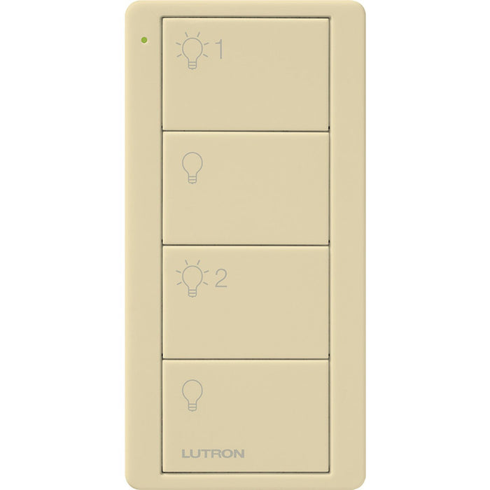 Pico Wireless Control, 4-button, 434 MHz, 2 group control of lights, in ivory