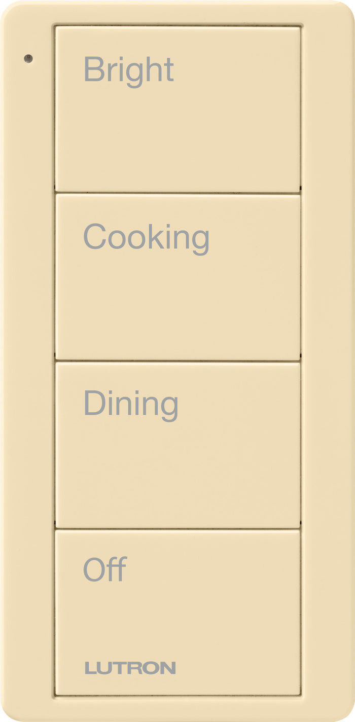 Lutron Pico 4 Button Scene Keypad (Kitchen Text) | PJ2-4B-GXX-P02