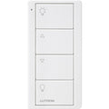 Lutron 4-Button Zone Control, Pico Smart Remote, with Light Icons, PJ2-4B-TSW-L01, Snow White