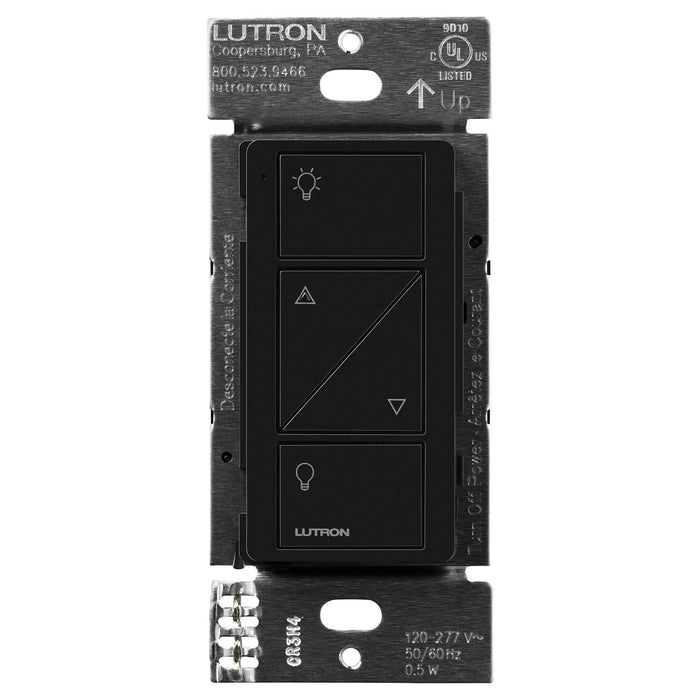 Lutron 2-Button with Raise/Lower, Pico Line-Powered Wireless Control, 120-277V Line Voltage, with Light Icons, PJL-2BRL-GBL-L01, Black