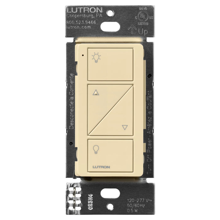 Lutron 2-Button with Raise/Lower, Pico Line-Powered Wireless Control, 120-277V Line Voltage, with Light Icons, PJL-2BRL-GIV-L01, Ivory