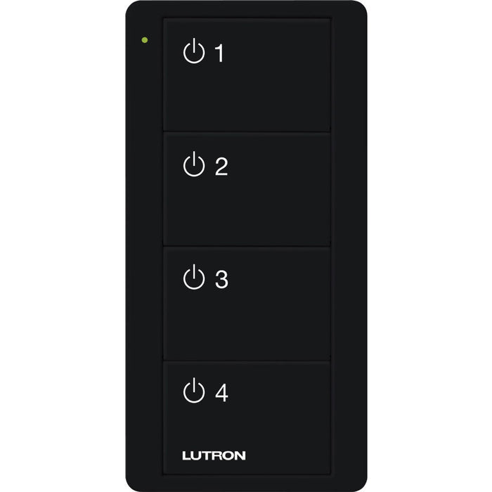 Pico Wireless Control, 4-button, scene control of lights, 4-group toggle, in black