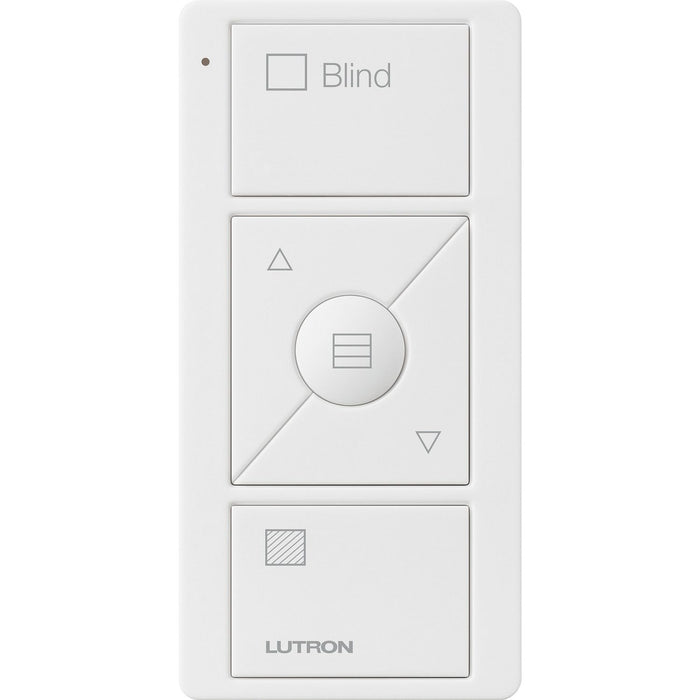 Lutron 3-Button with Raise/Lower and Preset, Pico Smart Remote, with Shade Icons and Text ("Blind") for Horizontal Sheer Blinds - White