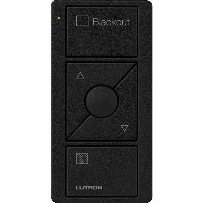 Lutron 3-Button with Raise/Lower and Preset, Pico Smart Remote, with Shade Icons and Text ("Blackout") - Light Almond