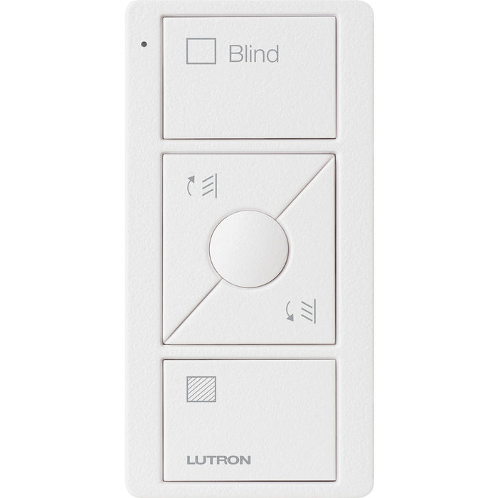 Lutron 3-Button with Raise/Lower and Preset, Pico Smart Remote, with Shade Icons and Text ("Blind") - Biscuit