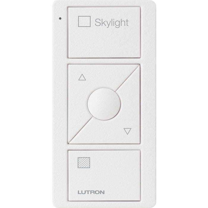 Lutron 3-Button with Raise/Lower and Preset, Pico Smart Remote, with Shade Icons and Text ("Skylight") - Biscuit