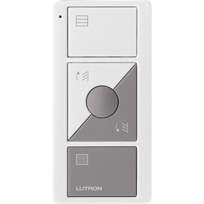 Lutron 3-Button with Raise/Lower and Preset, Pico Smart Remote, with Tilt Blind Icons - White/Gray